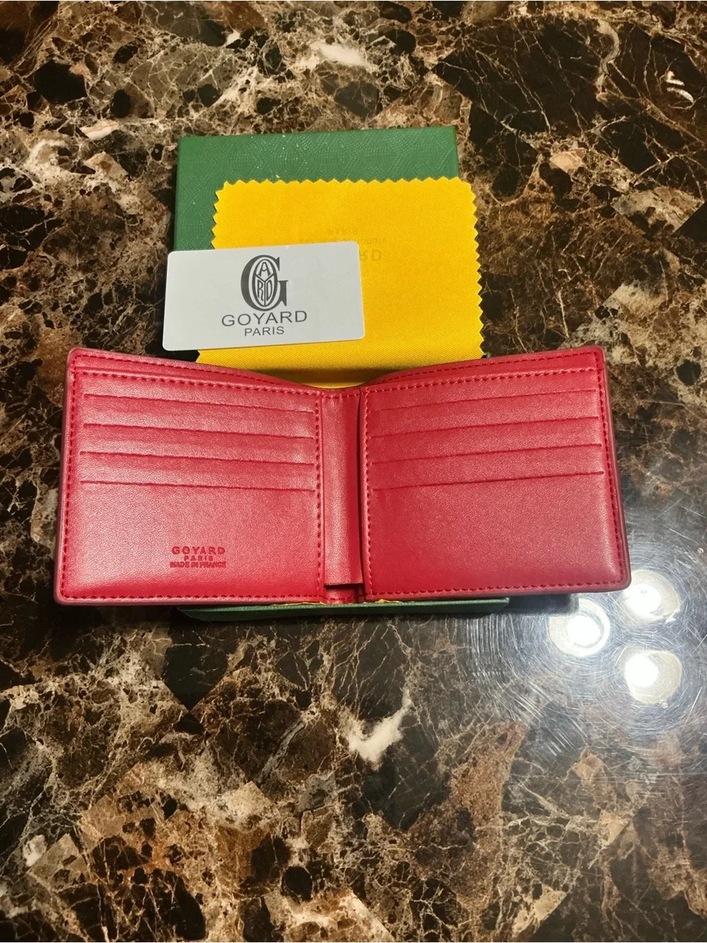 Goyard Red Leather Wallet